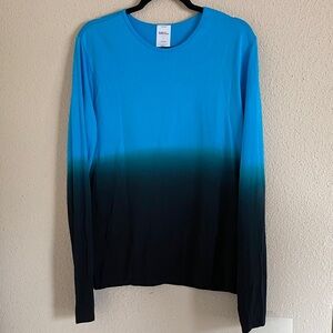 Sports Illustrated Swim Blue and Black Gradient Long Sleeve Tee